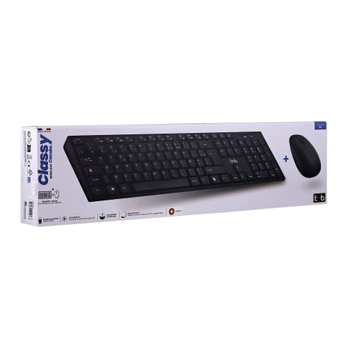 t-nb-classy-combo-clavier-et-souris-sans-fil-noir-qwertz-suisse image 1