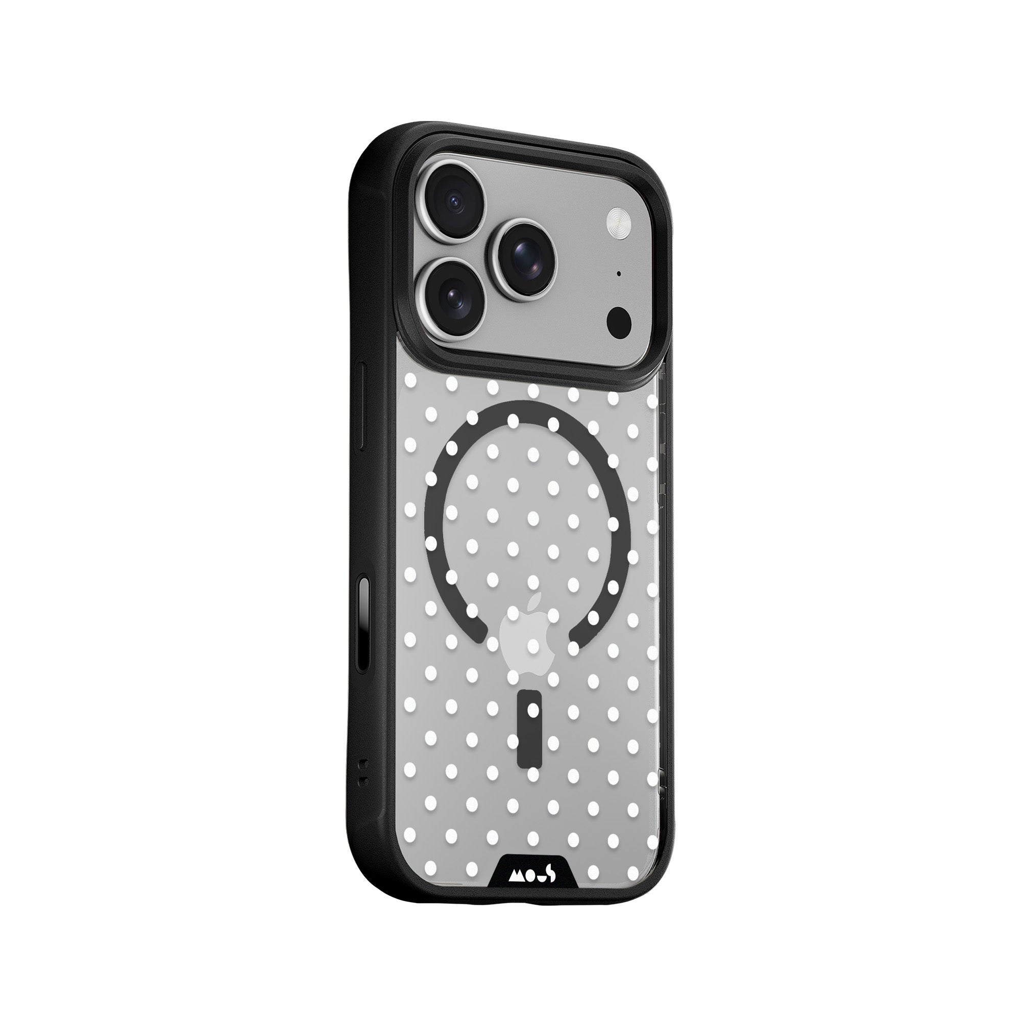mous-blanc-coque-de-t-l-phone-de-protection-polka-dots-magsafe image 1