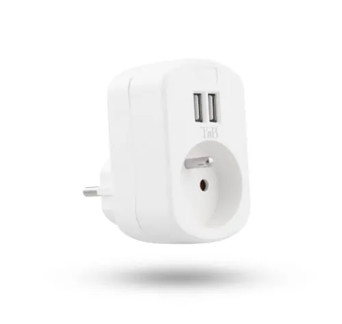 t-nb-chargeur-secteur-2-en-1-avec-2-ports-usb-2-4a-et-prise-16a image 1