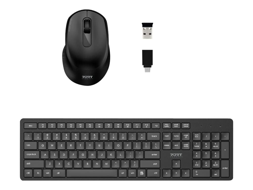 port-designs-port-connect-pack-clavier-souris-sans-fil-2-4-ghz-silencieux-uk image 7