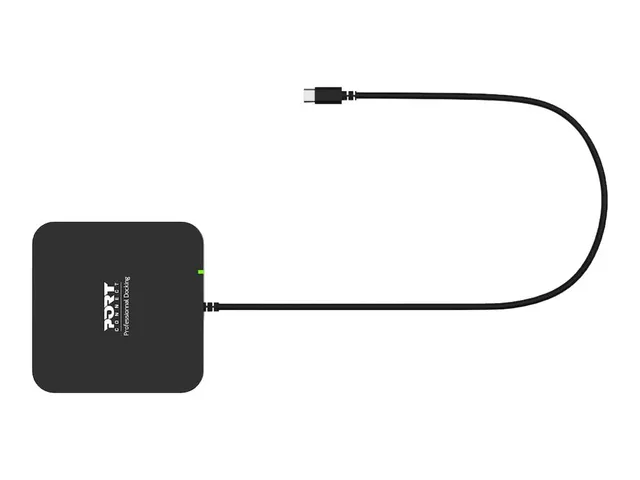 port-connect-station-d-accueil-usb-c-double-crans-2x-4k-85w-10-ports-noire image 1