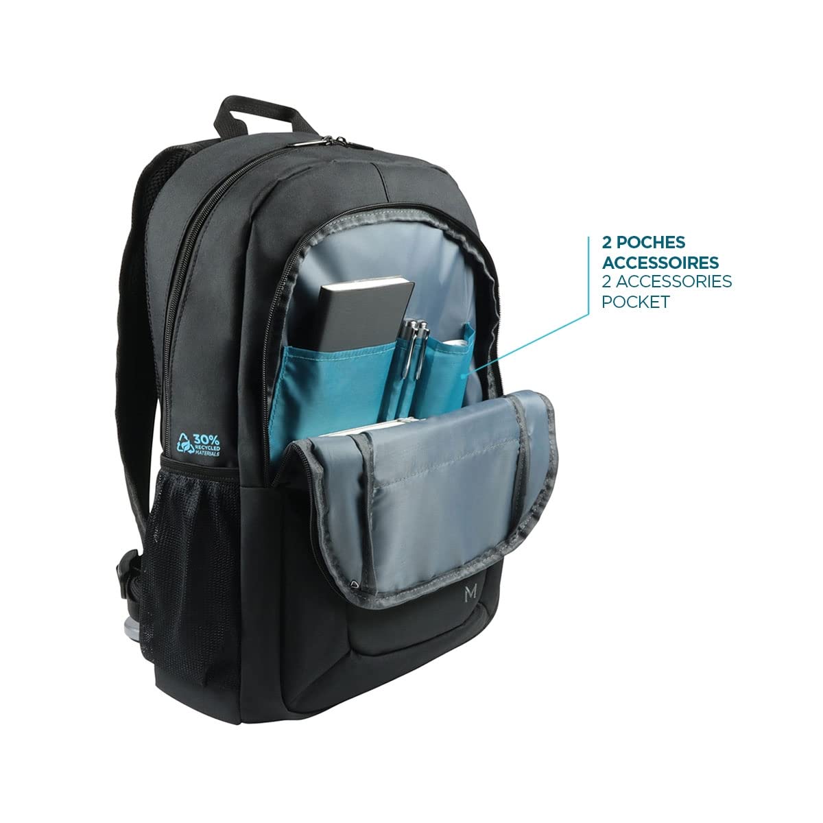 mobilis-the-one-sac-dos-23l-pc-14-16-recycl-noir-trolley image 6