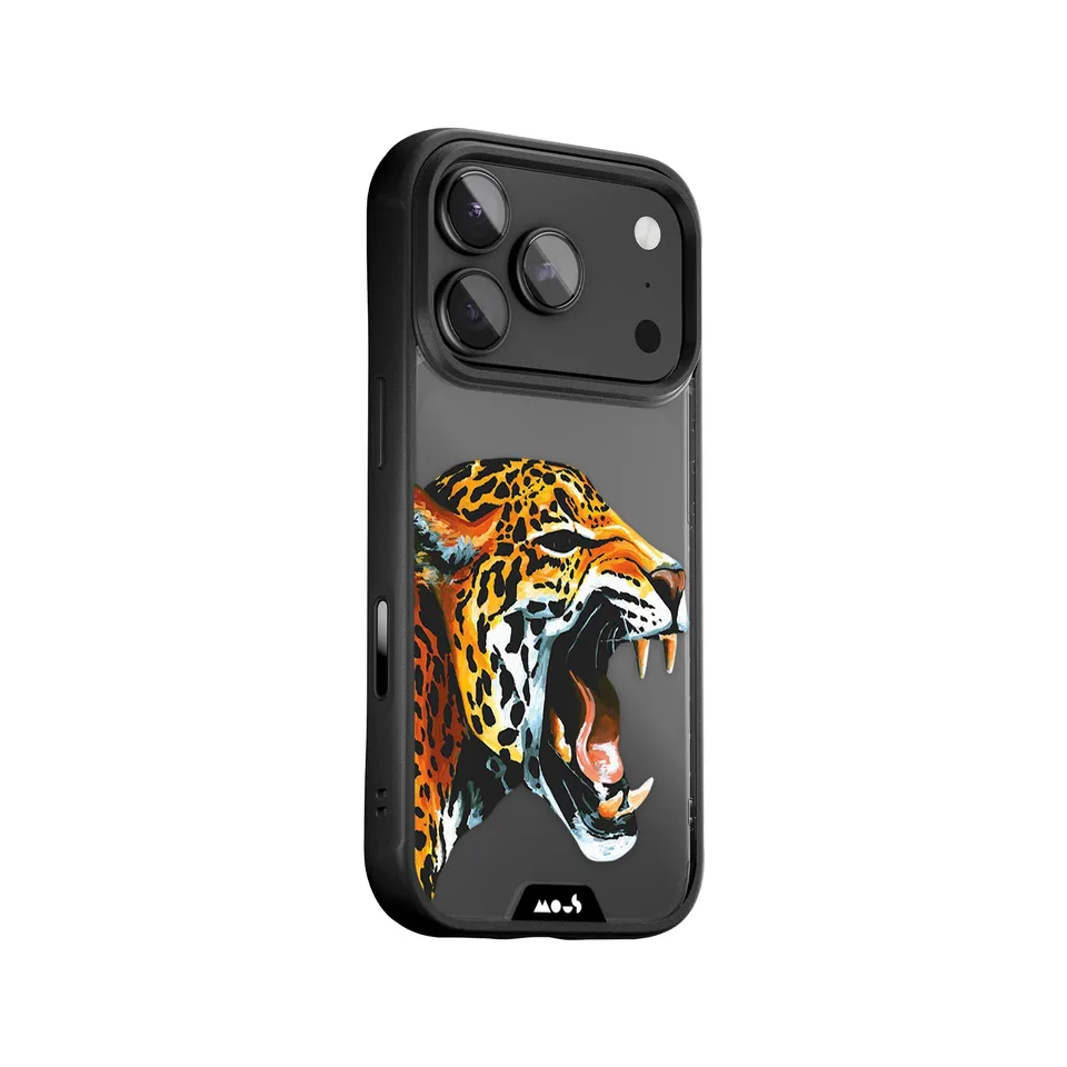 coque-de-protection-mous-the-jaguar-henry-fraser-design-nature-noir-et-orange image 1