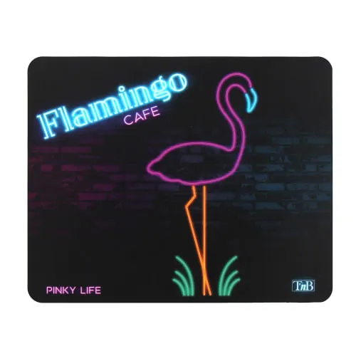 t-nb-tapis-de-souris-flamingo-neon-ultra-fin image 1