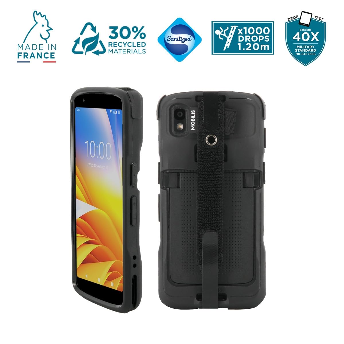 mobilis-protech-coque-renforc-e-zebra-tc22-tc27-dragonne-antichute image 2