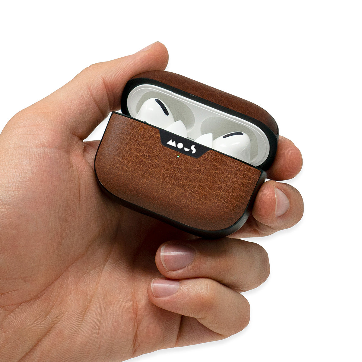 mous-brown-leather-airpods-pro-case-coque-cuir-marron-ultra-protectrice image 4