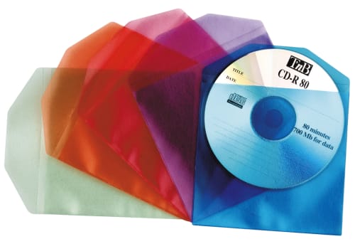 t-nb-pochettes-cd-transparentes-couleurs-x50-avec-rabat image 1