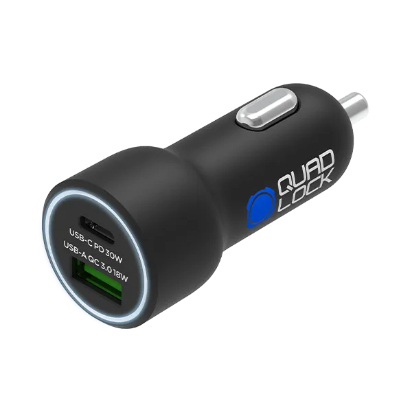 quad-lock-chargeur-allume-cigare-double-usb-12v-48w-usb-a-usb-c image 1