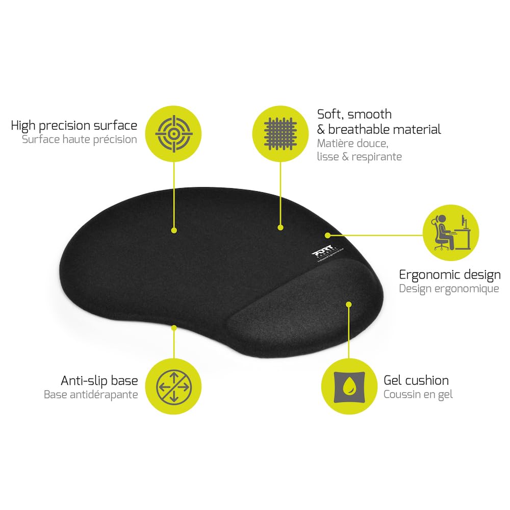 port-designs-port-connect-tapis-de-souris-ergonomique-gel image 2