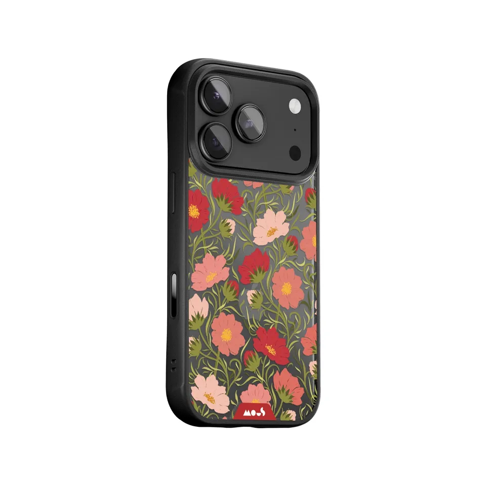 mous-cosmos-pink-coque-de-protection-iphone-12-iphone-12-mini-fleurs image 1