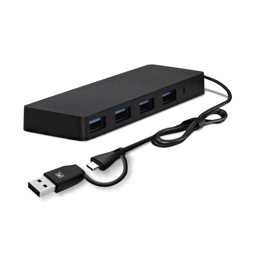 t-nb-hub-4-ports-usb-a-3-0-avec-c-ble-60-cm-double-connecteur-usb-a-usb-c image 1