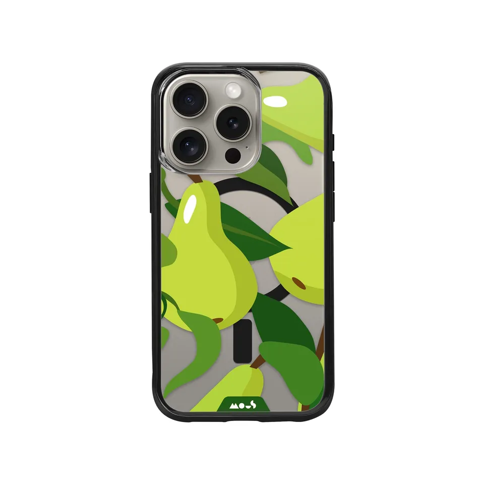 mous-fruits-pear-coque-protectrice-verte-compatible-magsafe-pour-iphone-14-14-pl image 1