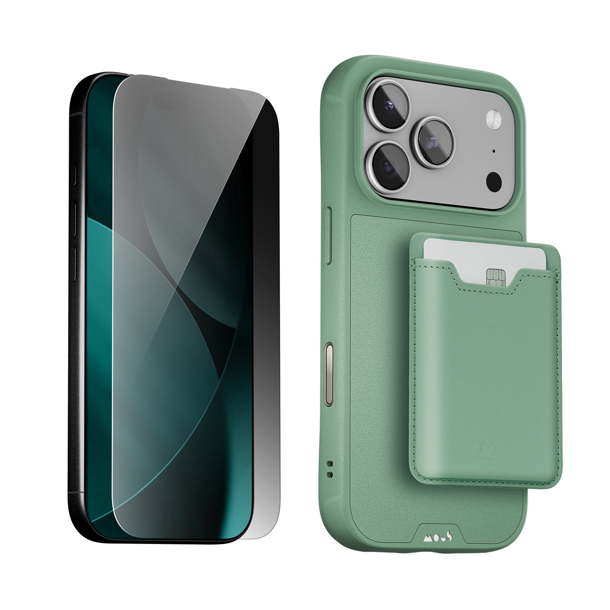 mous-apple-starter-kit-coque-limitless-sage-prot-ge-cran-pour-iphone-17 image 2