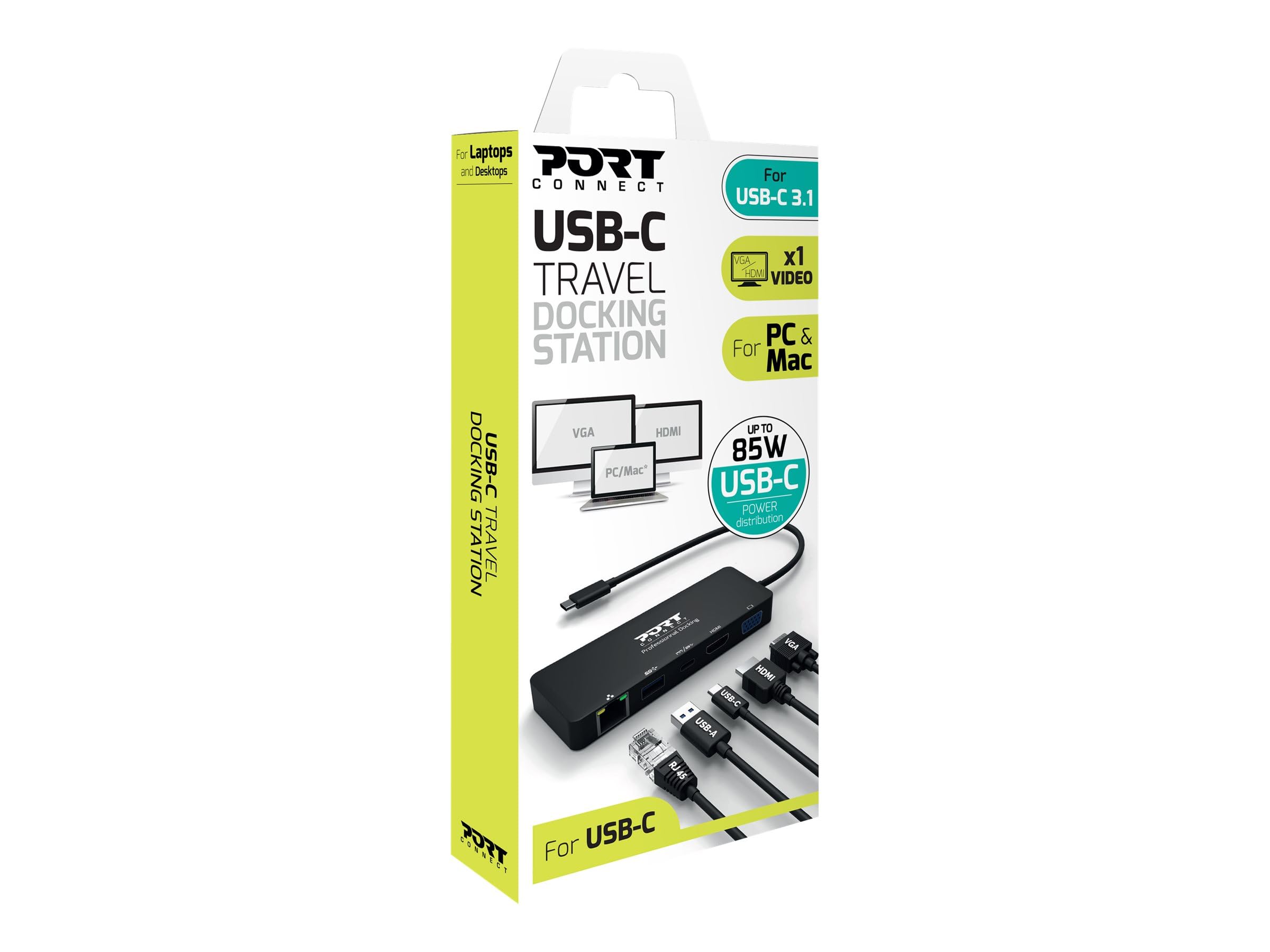 port-designs-port-connect-station-d-accueil-4k-usb-c-85w-4-p-riph-riques-noire image 7