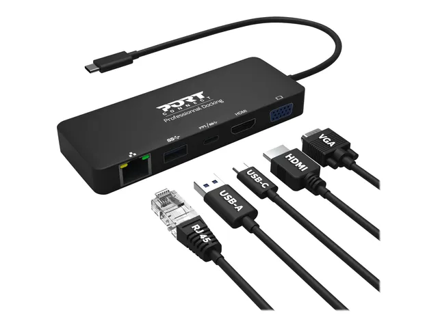 port-designs-port-connect-station-d-accueil-4k-usb-c-85w-4-p-riph-riques-noire image 1