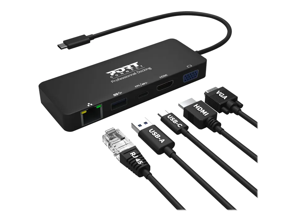 port-designs-port-connect-station-d-accueil-4k-usb-c-85w-4-p-riph-riques-noire image 1