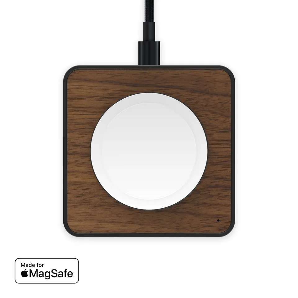 mous-walnut-wireless-charging-pad-chargeur-induction-magsafe-marron image 1