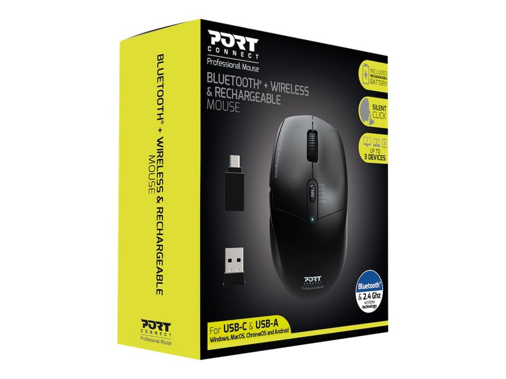 port-connect-souris-mobile-bluetooth-sans-fil-2-4-ghz-rechargeable-usb-a-usb-c-c image 5