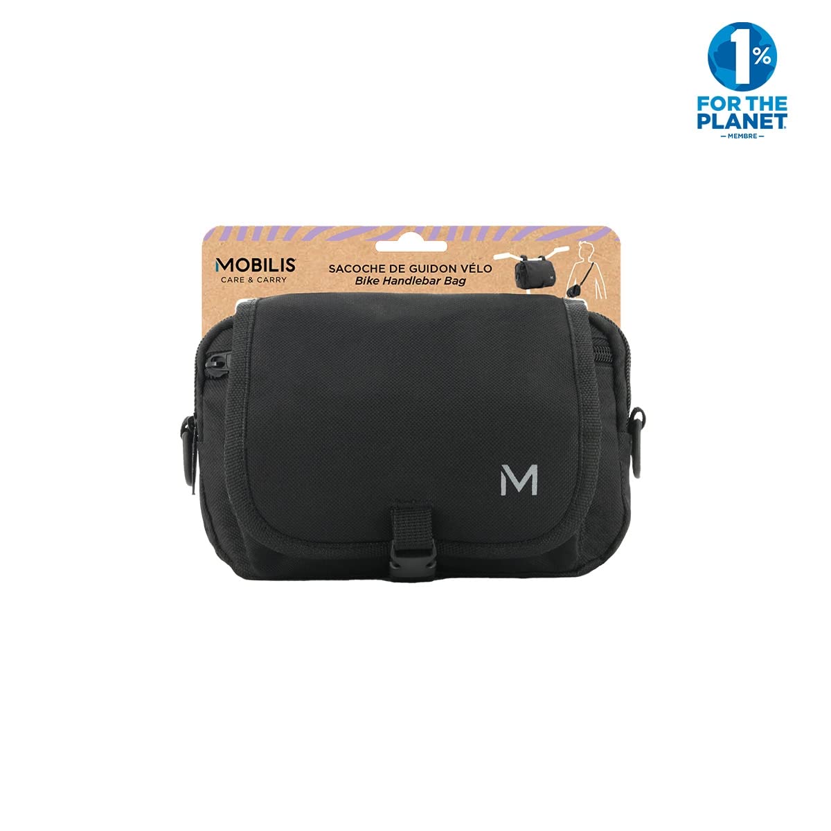 mobilis-sacoche-de-guidon-v-lo-2-litres-d-perlante-avec-bandouli-re-noir image 2