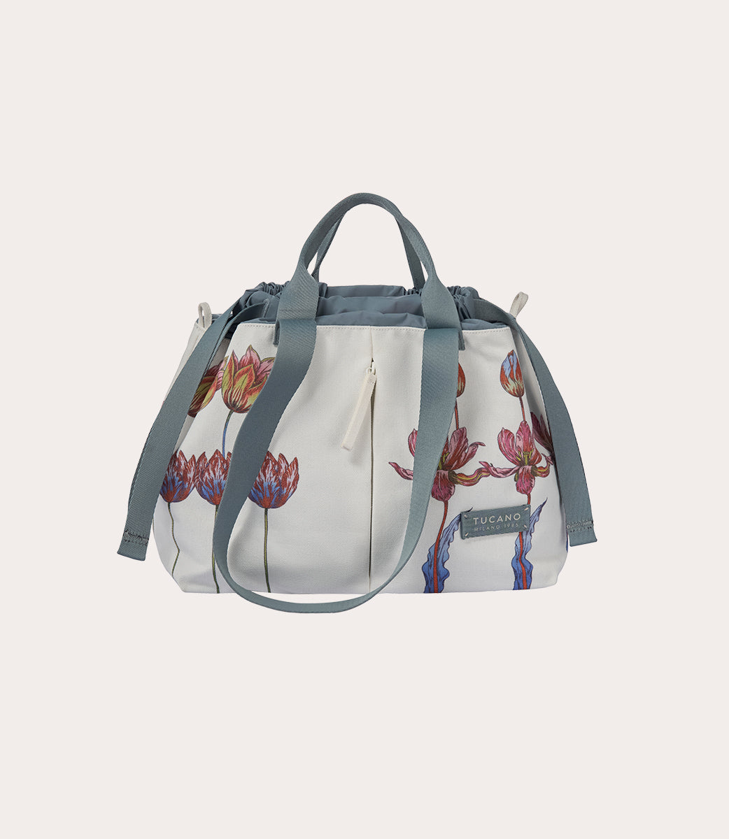 tucano-carry-tulip-small-sac-shopper-toile-botanique image 1