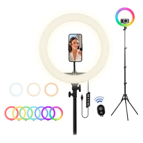 t-nb-influence-pro-anneau-led-14-pouces-rgb-avec-tr-pied-studio image 1