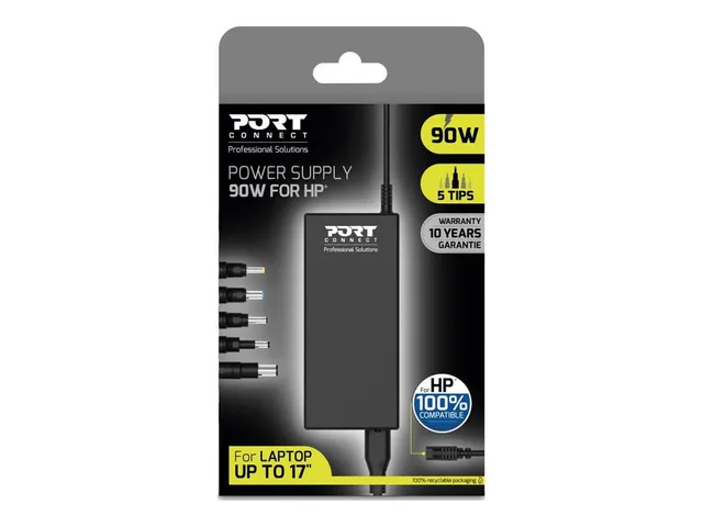 port-designs-port-connect-alimentation-pc-portable-hp-90w-prise-uk image 1