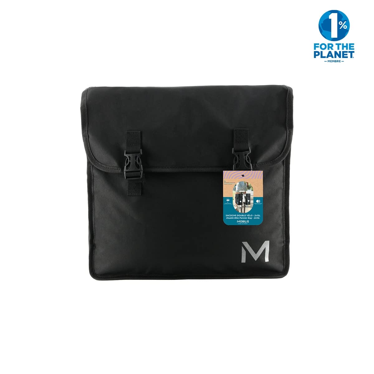 mobilis-sacoche-v-lo-porte-bagages-30l-2-x-15l-d-perlante-noir image 2