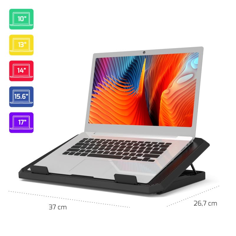port-connect-support-ergonomique-ventil-ajustable-10-17-pouces-2x-usb-a-noir image 4