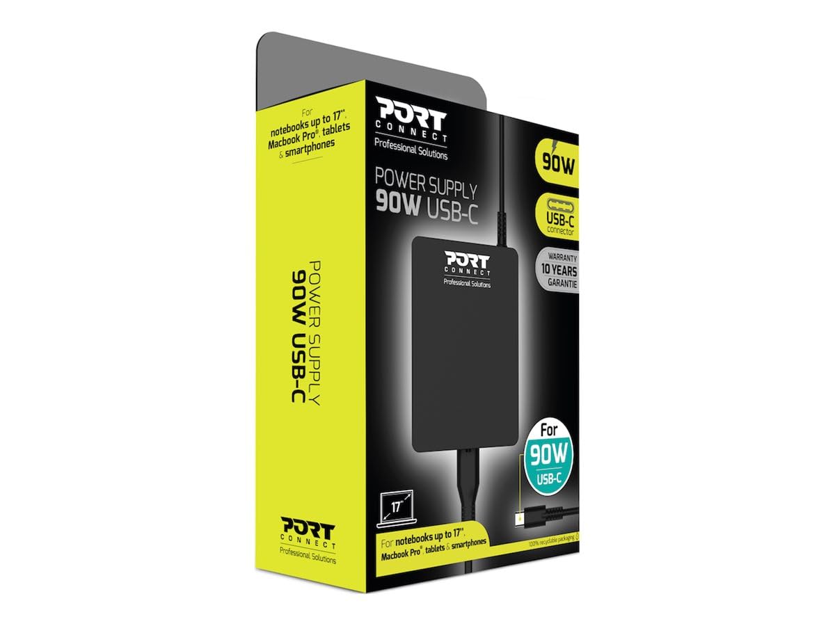 port-designs-port-connect-alimentation-pc-portable-90w-usb-c-prise-uk image 5