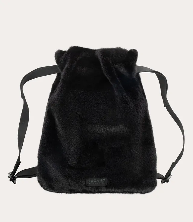 tucano-nina-fur-backpack-sac-dos-en-fausse-fourrure-fermeture-cordon-45 image 1
