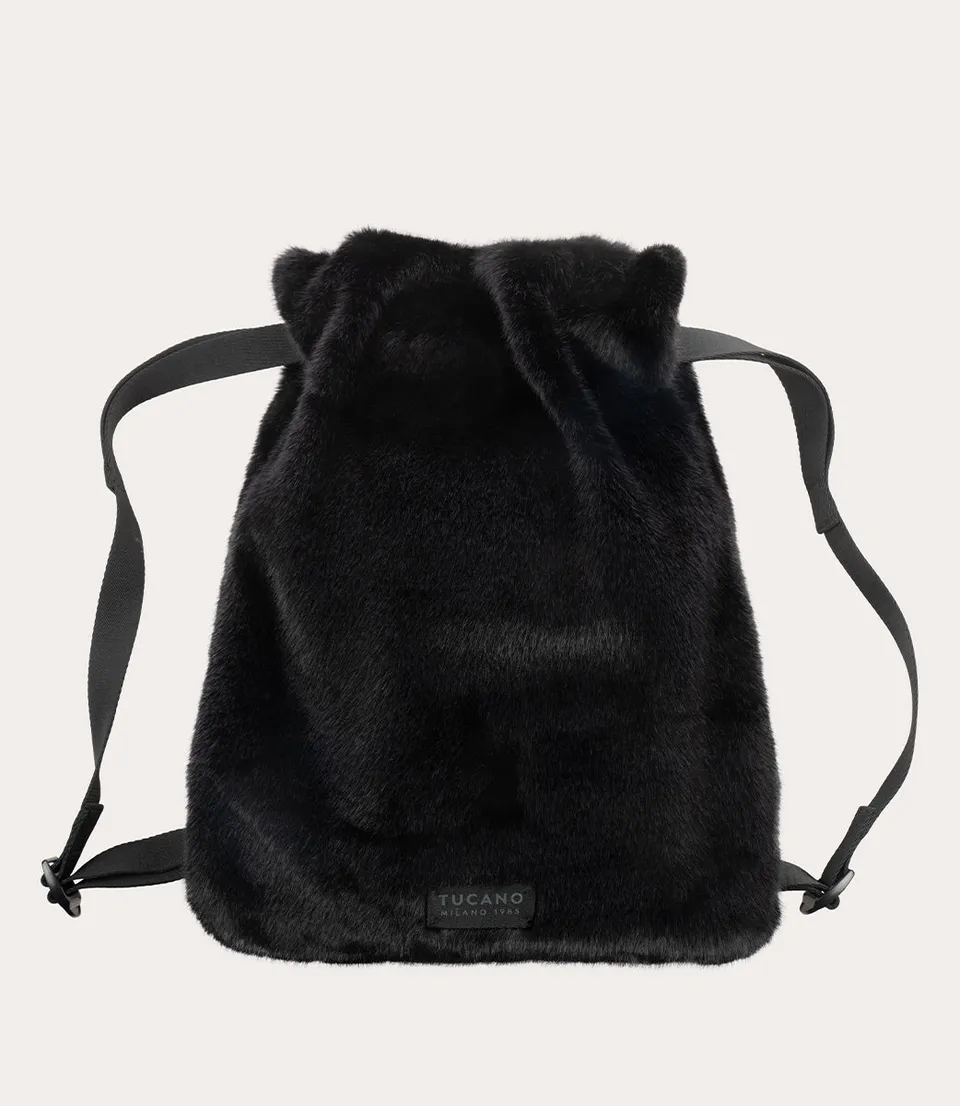 tucano-nina-fur-backpack-sac-dos-en-fausse-fourrure-fermeture-cordon-45 image 1