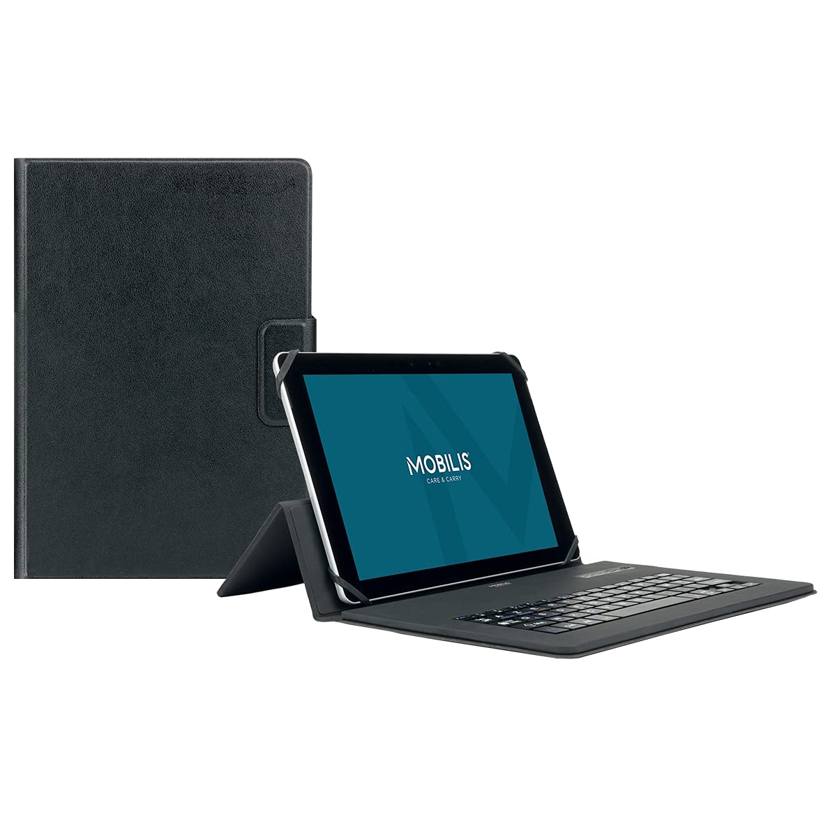 mobilis-activ-housse-clavier-bluetooth-azerty-9-11-folio-noire-ios-android-windo image 1