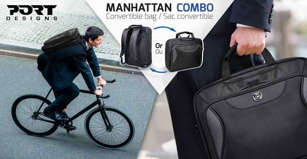 port-designs-manhattan-combo-sacoche-et-sac-dos-pc-13-14-noir image 2
