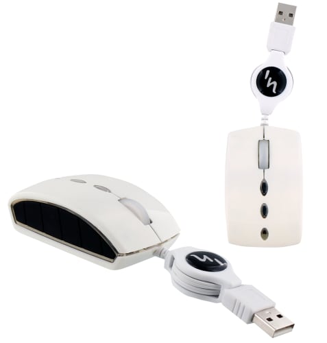t-nb-guppy-souris-filaire-ultra-compacte-blanche-c-ble-r-tractable image 1