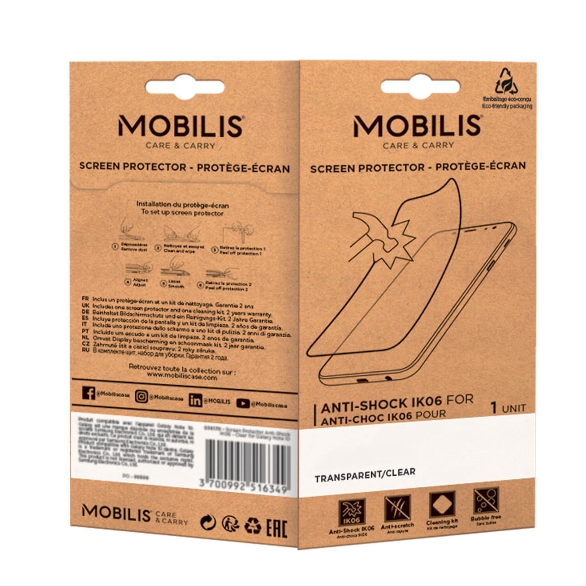 mobilis-t-series-prot-ge-cran-pour-samsung-galaxy-xcover-7-6-pro-transparent image 3